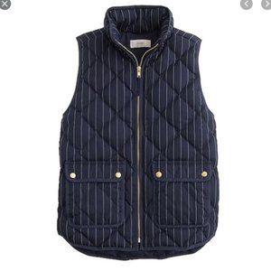 J. Crew Pinstripe Quilted Vest